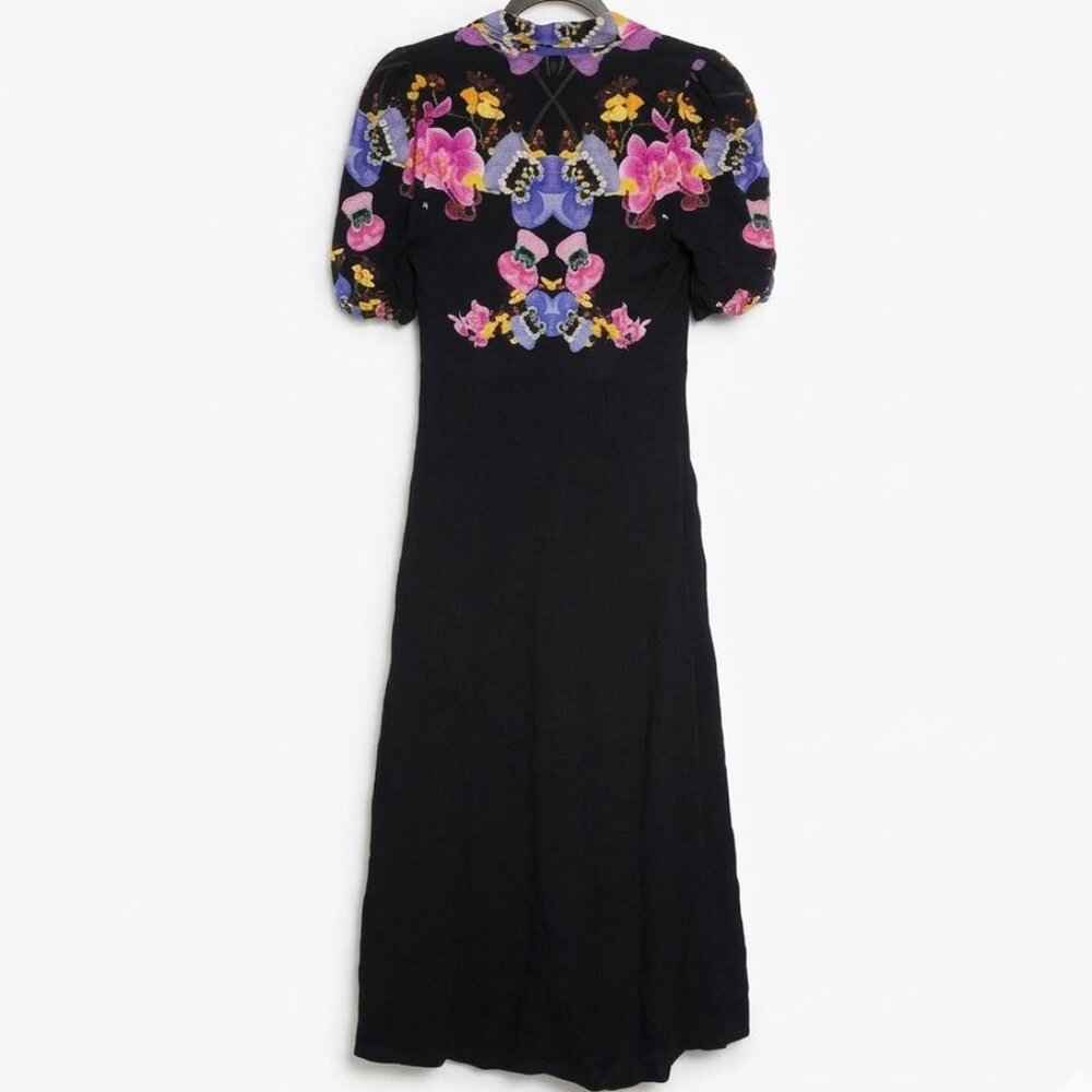 *Desigual x Christian Lacroix Grenoble Floral Shirt Dress Black XS - Picture 4 of 9